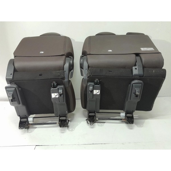 Jogo Banco Couro Hilux Sw4 2016/2020 Eletrico Marrom-claro