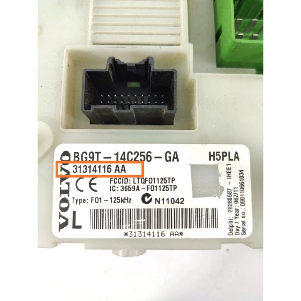 Modulo Conforto Bcm Volvo Xc60 T5 S60 2011/2016 31314116aa