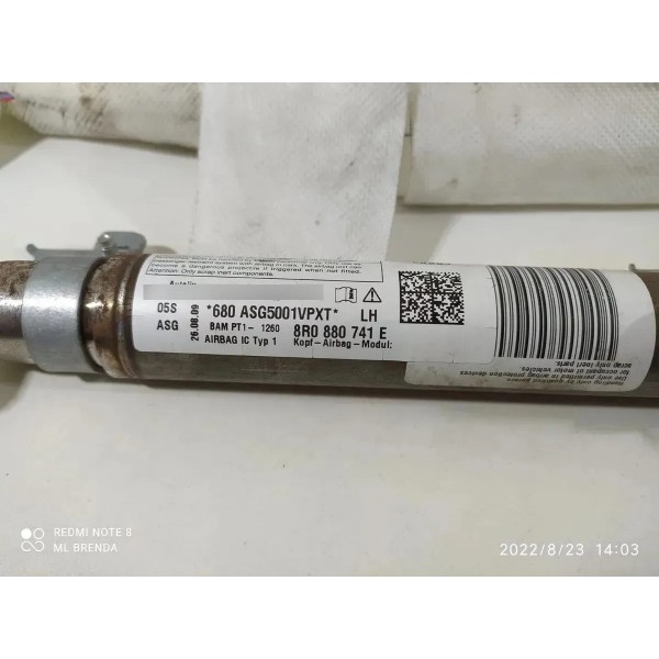 Cortina Teto Audi Q5 Esquerda 200/2016 8r0880741e Bege