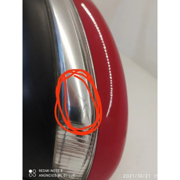 Retrovisor Peugeot 208 Esquerdo 2014/2019 Det