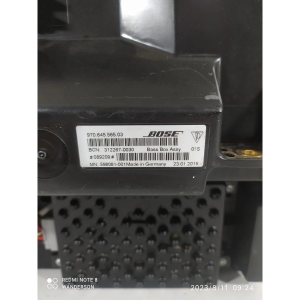Subwoofer Porsche Bass Bose Amplificado 2010/2020 Preto
