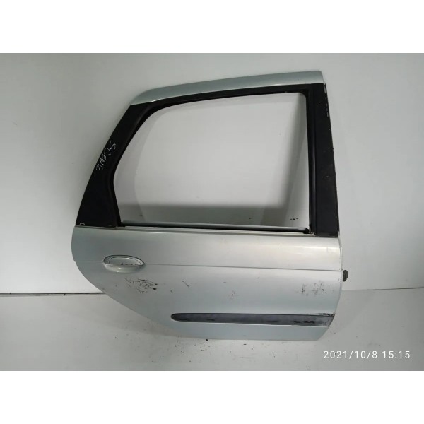 Porta Renault Scenic Traseira Direita 1999/2010 Traseira Direito Prateado