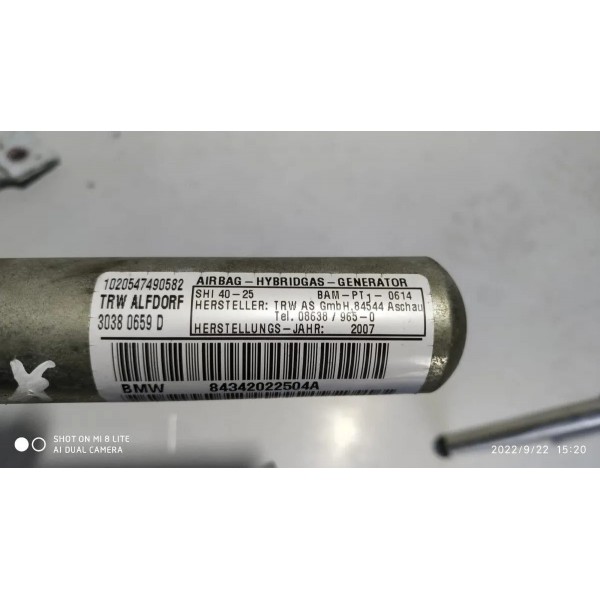 Bolsa Portas Cortina Bmw X3 E83 Esquerda 2005/2011 Bege