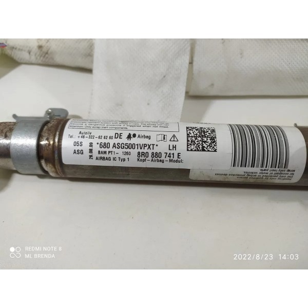 Cortina Teto Audi Q5 Esquerda 2009/2016 Cinza