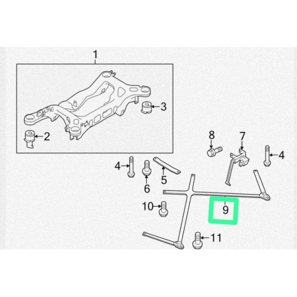 Suspensao Cruzada Tras Panamera 2010/2019 97050428103 Det