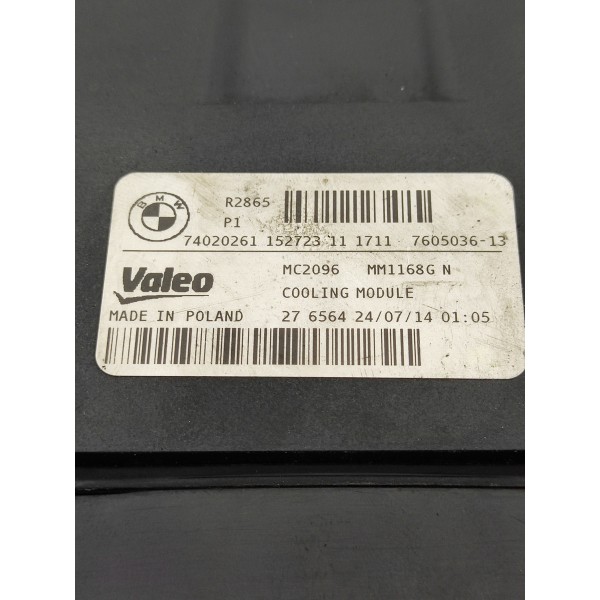 Kit Radiador Bmw 320 328 N20 2013/2018 7605036 /31482