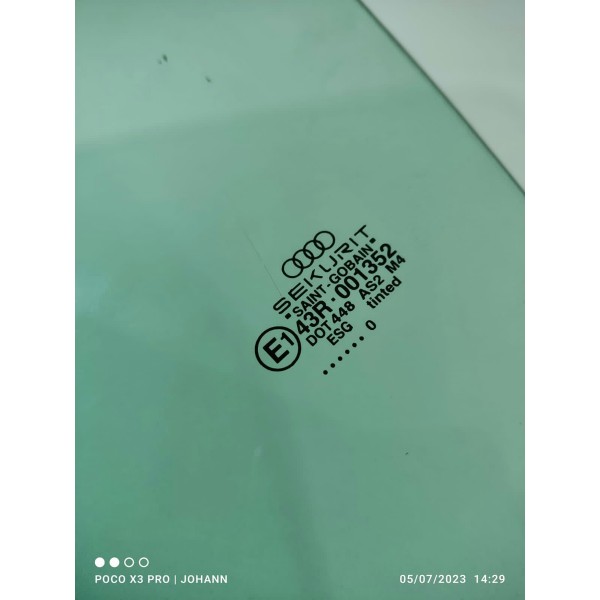 Vidro Porta Audi Tt Esquerdo 1998 2000 2001 2003 2005 Orig