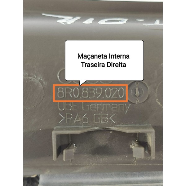 Macaneta Interna Audi Q5 Traseira Direita 8r0837020