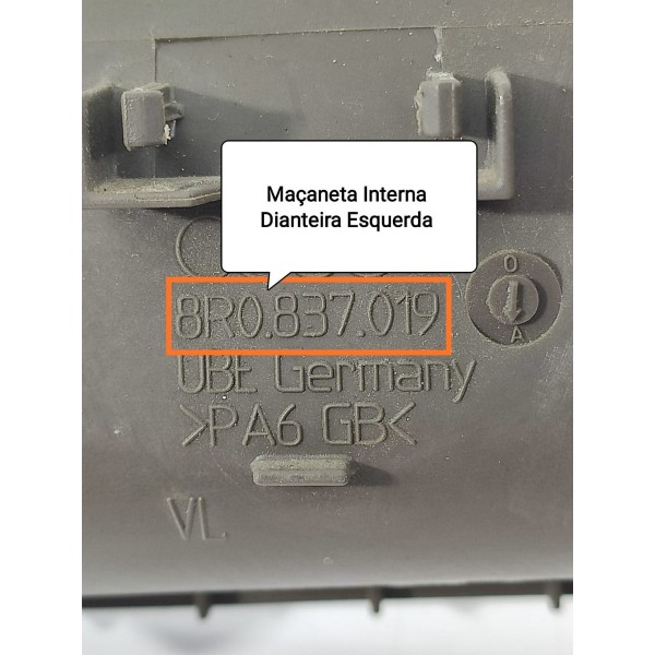 Macaneta Interna Audi Q5 Dianteira Esquerda 8r0827019