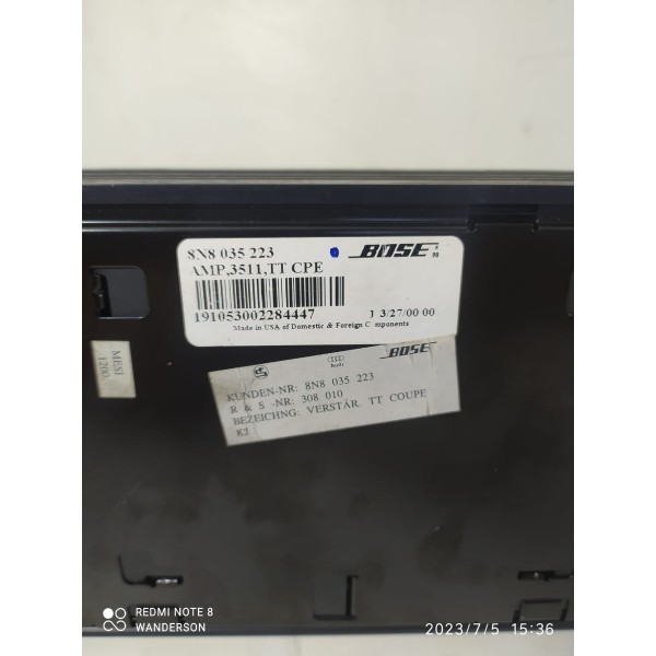 Amplificador Som Audi Tt Mk1 1.8t 2004 8n8035223 /30480