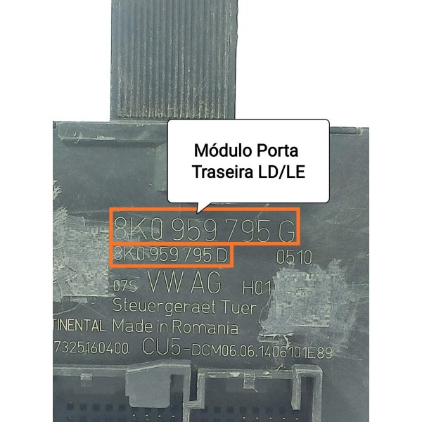Modulo Porta Audi A4 A5 Q5 Traseira 2012/18 8k0959785d